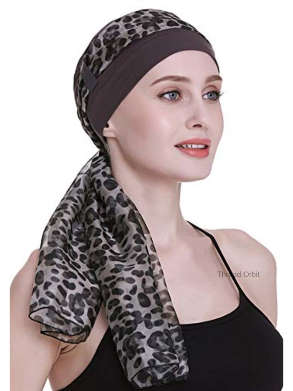 Chemo Cap with Silky Scarf Set Viscose Jersey Sleep Beanie Hair Loss